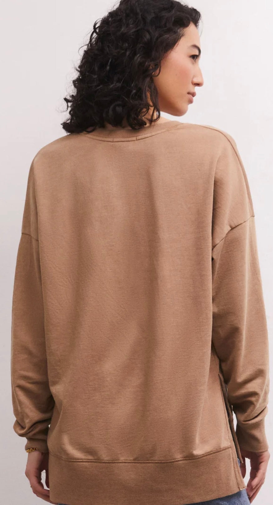 Modern V Neck Weekender - Mink