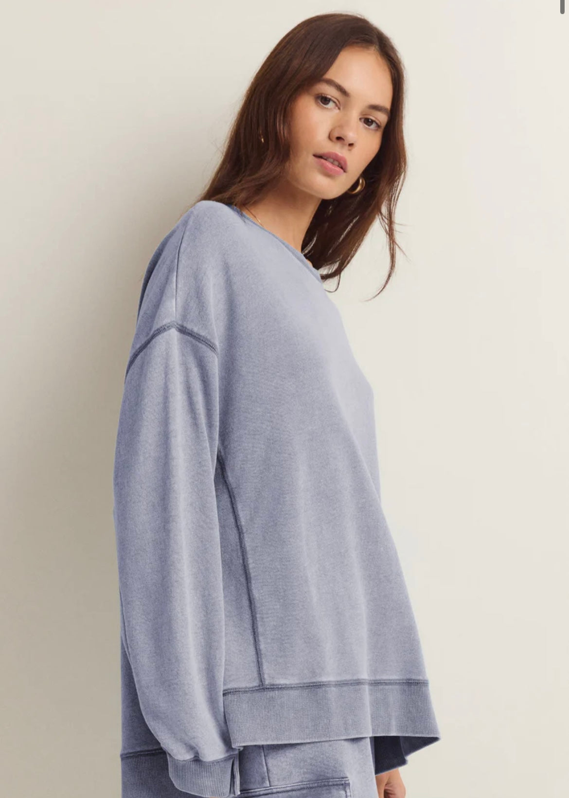 Knit Denim Weekender - Washed Indigo