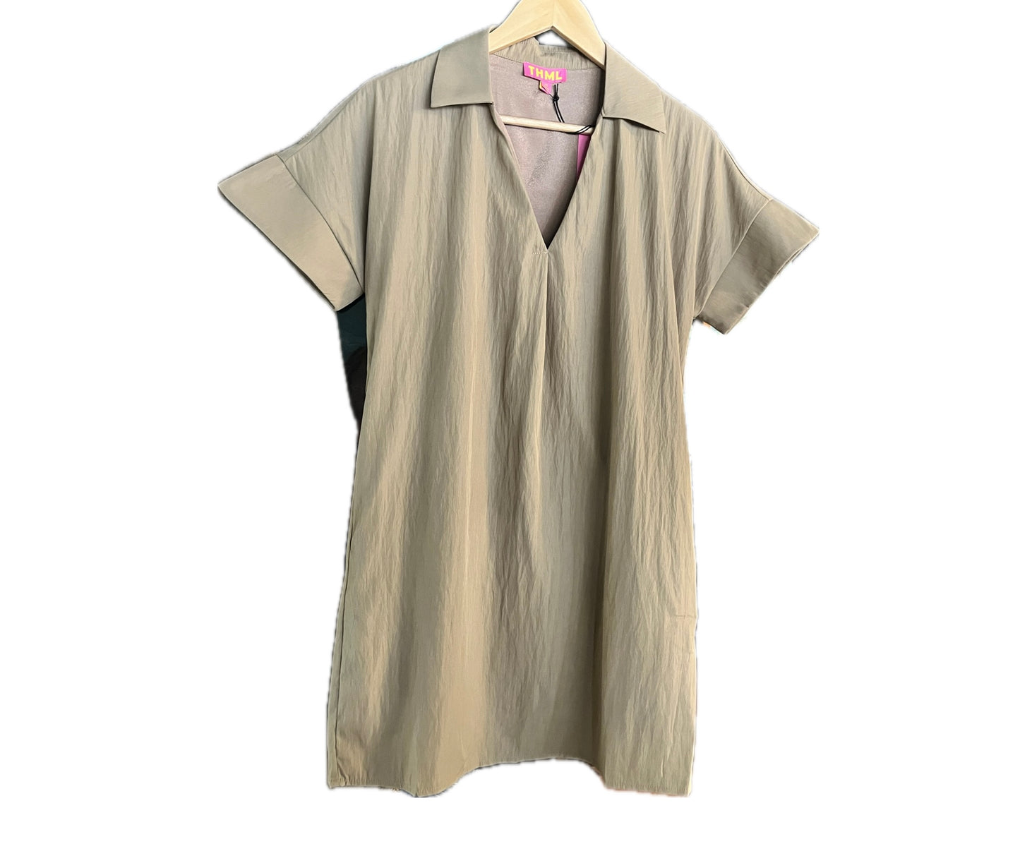 Short Sleeve V-Neck Dress
