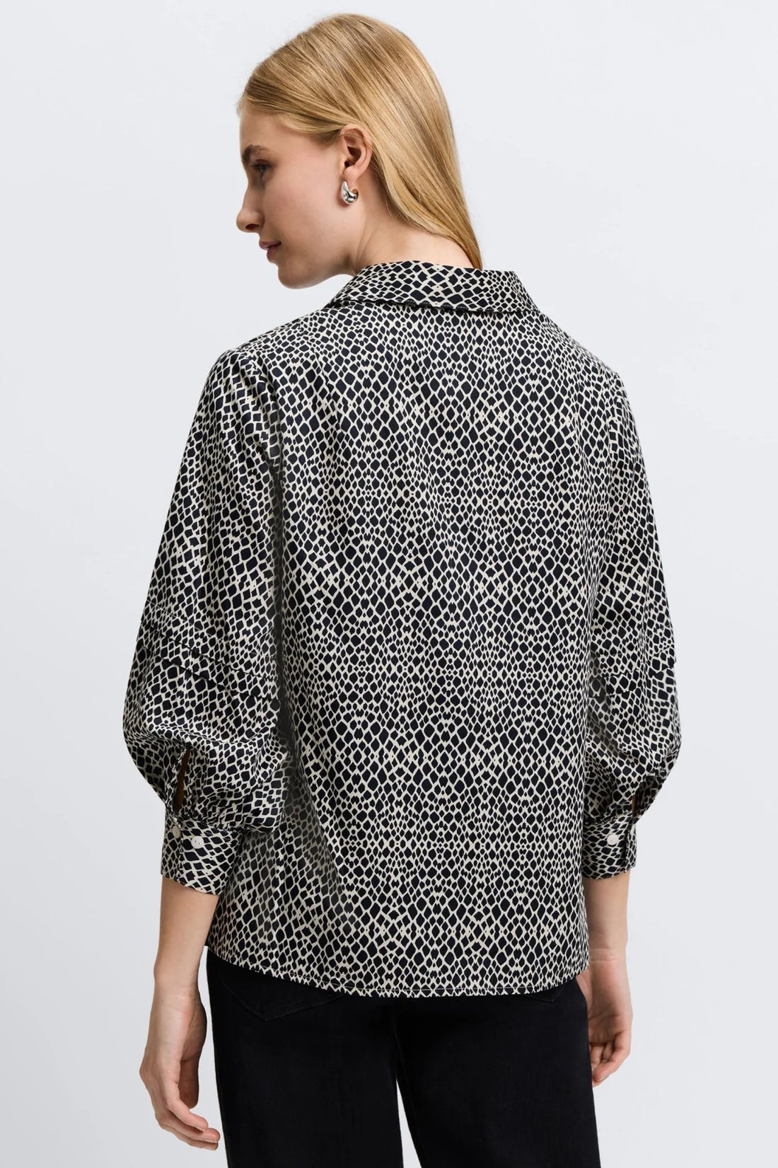 Frankie Popover Top-Snakeskin