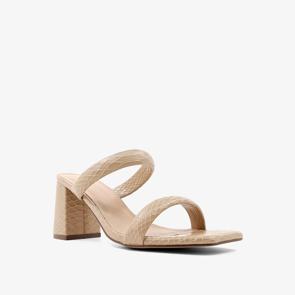 Farah Heel - Taupe Snake