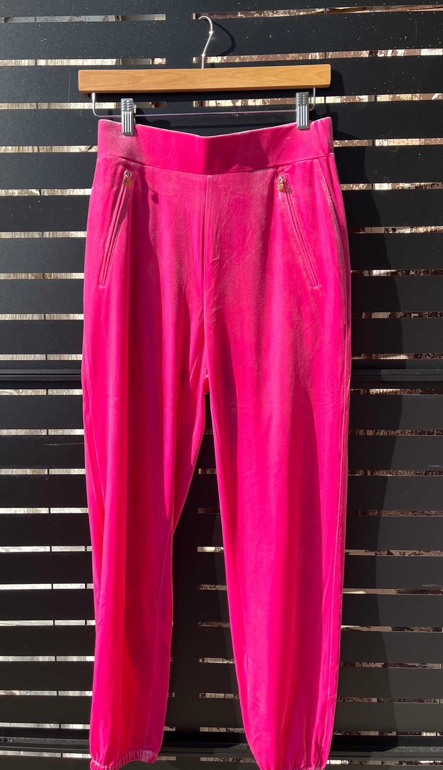Emily McCarthy Downtown Jogger-Fuchsia Fedora Velvet