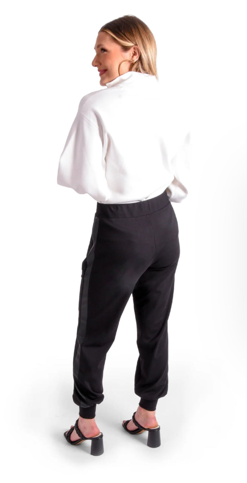 Downtown Jogger-Ponte Black