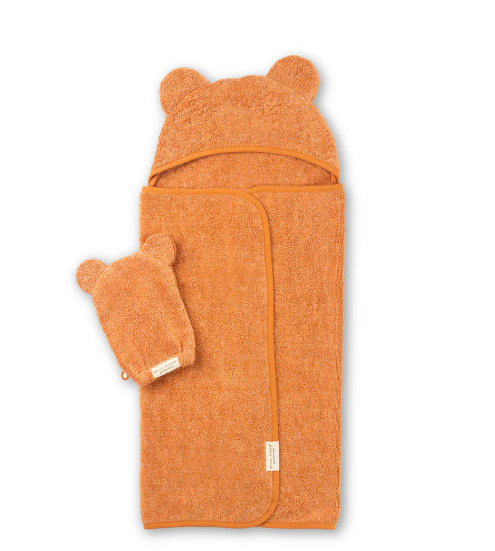 Bella Tunno Hooded Towel & Wash Mitt Set