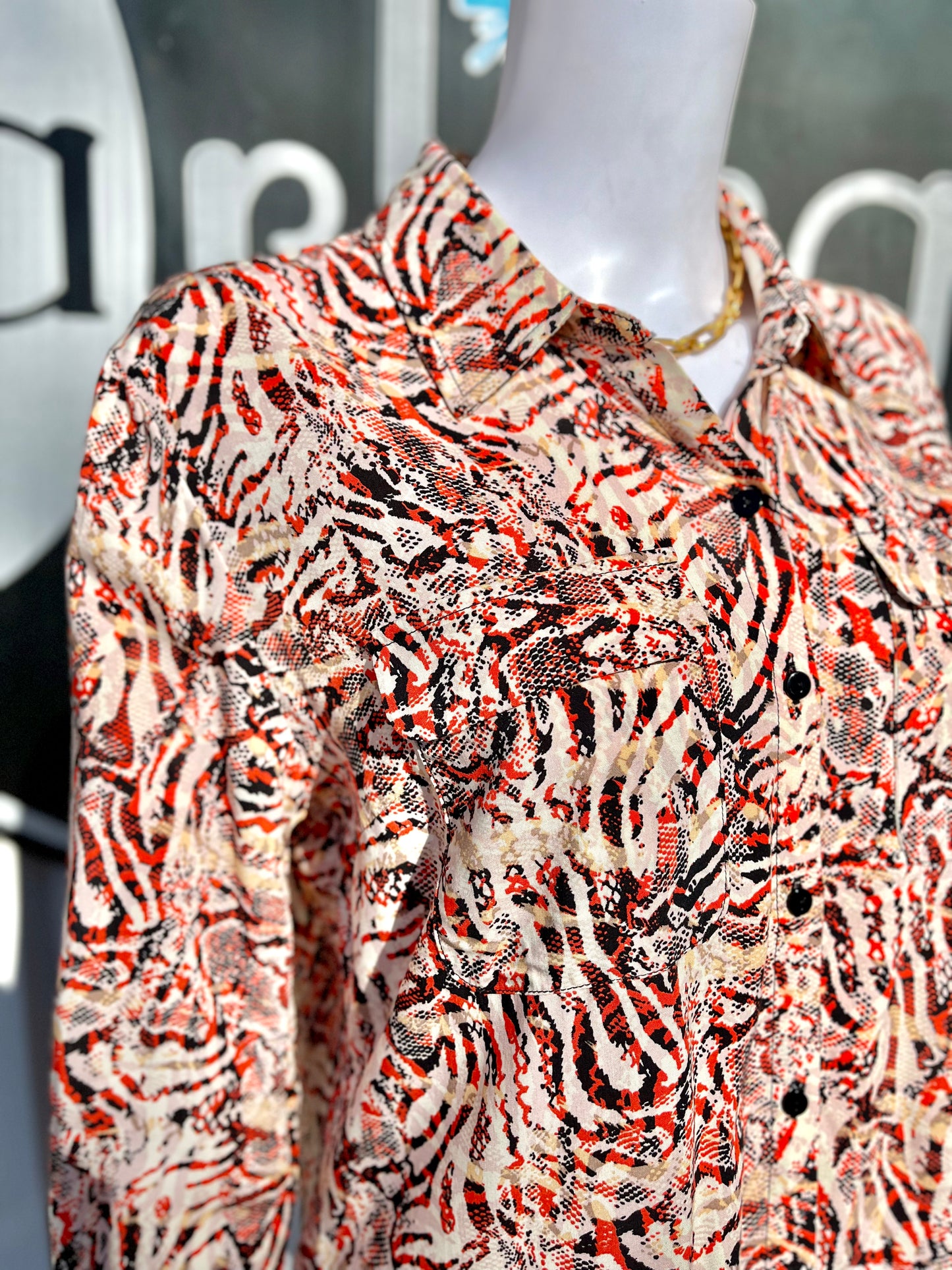 Button Up Top - Abstract Animal