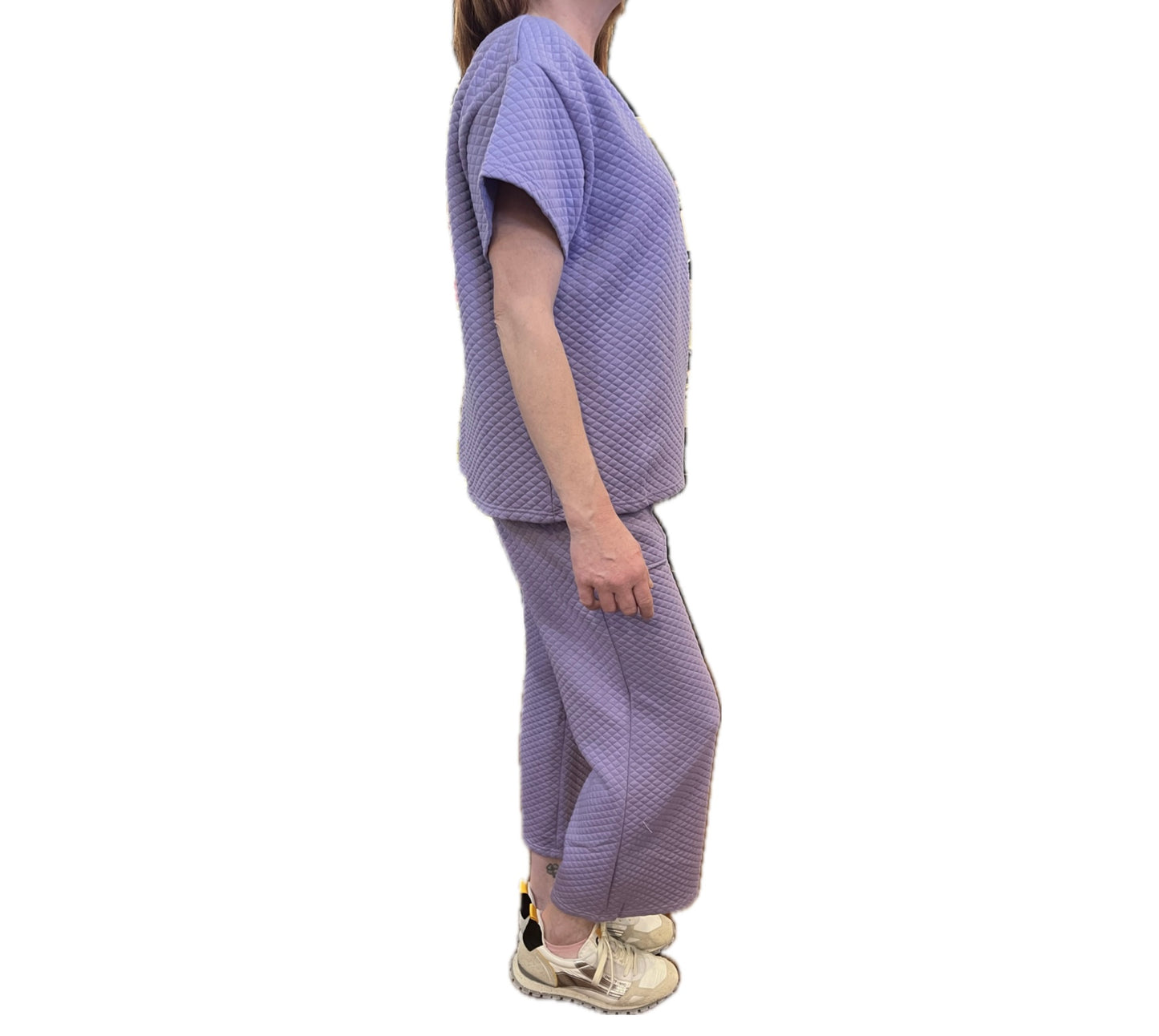 Texture Pant Set-Lilac