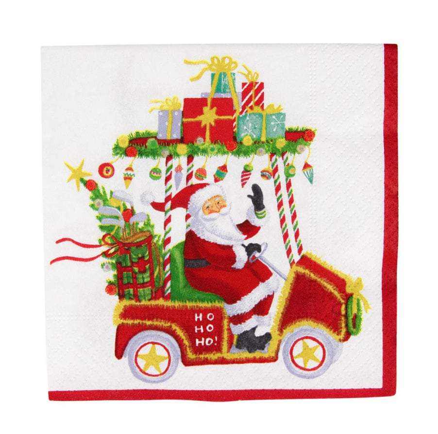 Santa’s Golf Cart Napkins