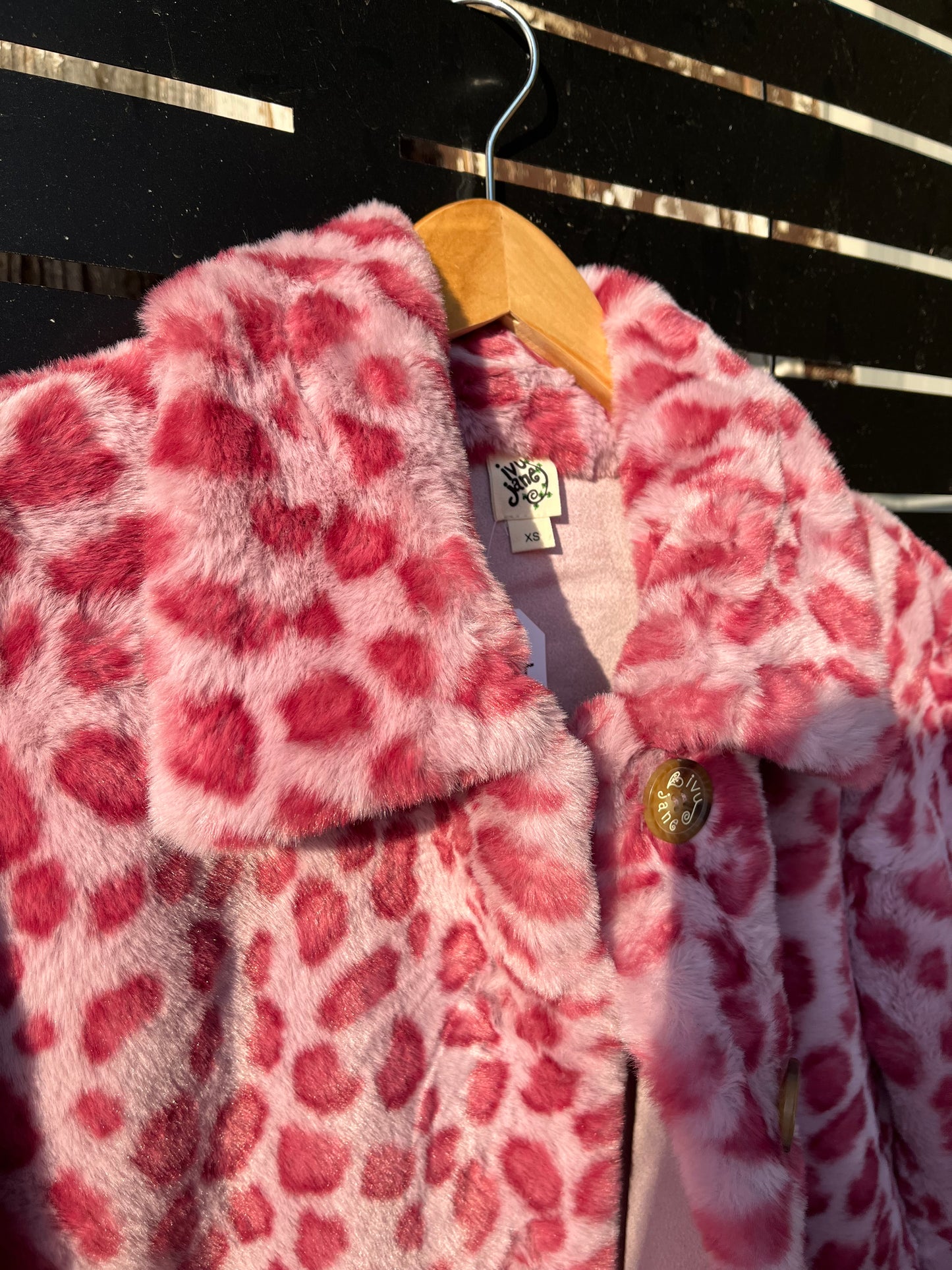 Faux Fur Rosy Leopard Jacket