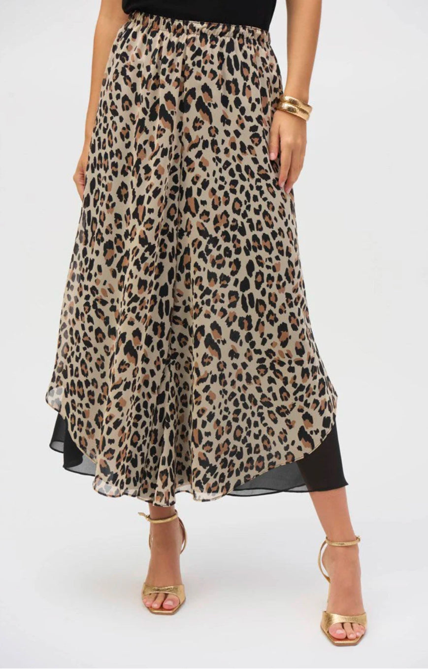 Animal Print Reversible Culotte Pant