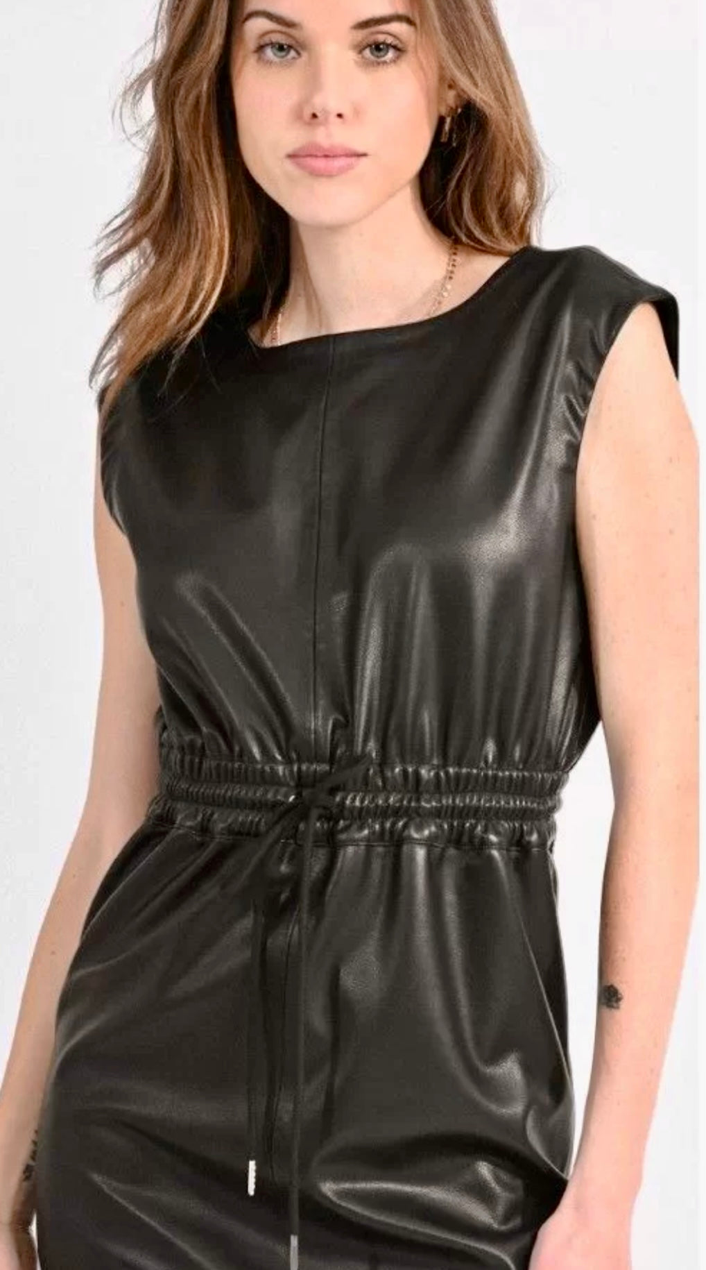 Sleeveless Dress - Black Vegan Leather Darling's Fine Things Sleeveless Dress - Black Vegan Leather Darling's Fine Things