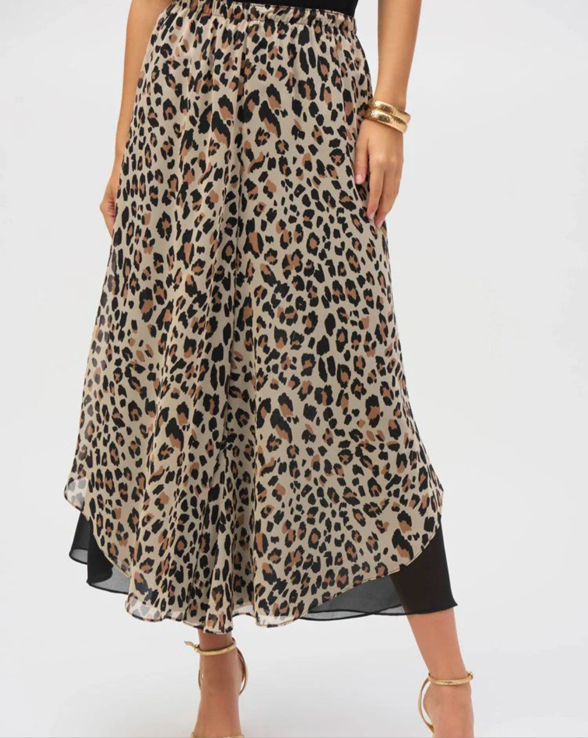Animal Print Reversible Culotte Pant