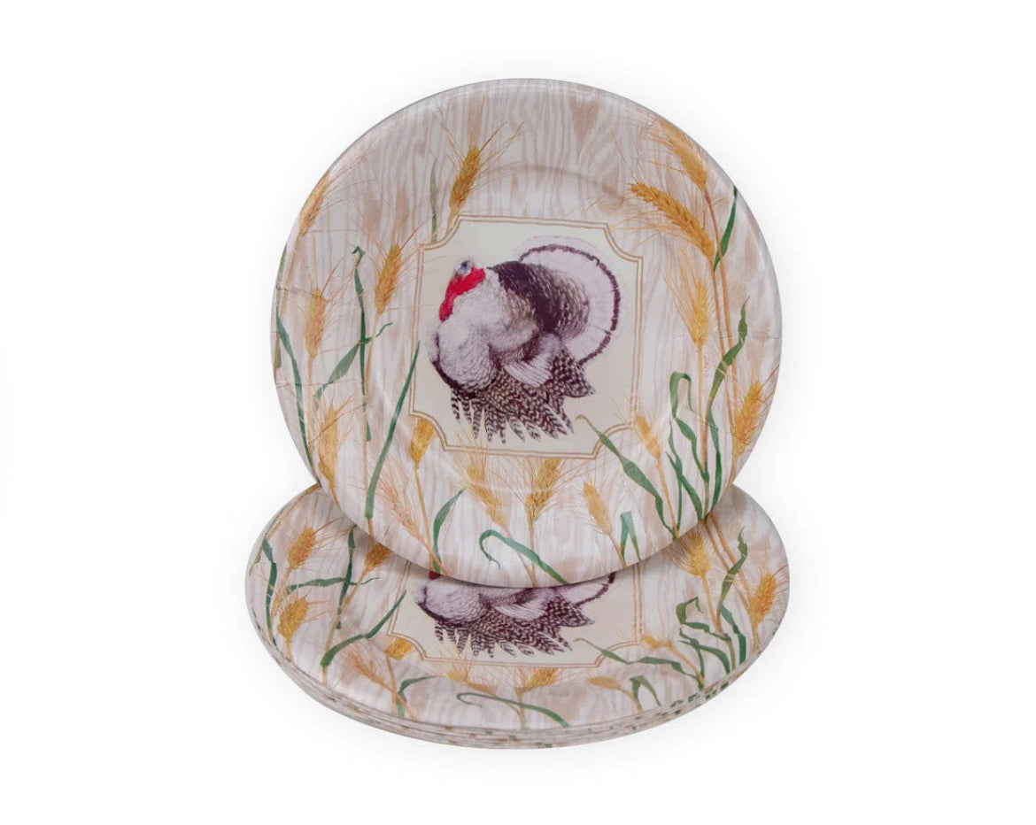 Homestead Turkey Dessert/Salad Plate-set of 8