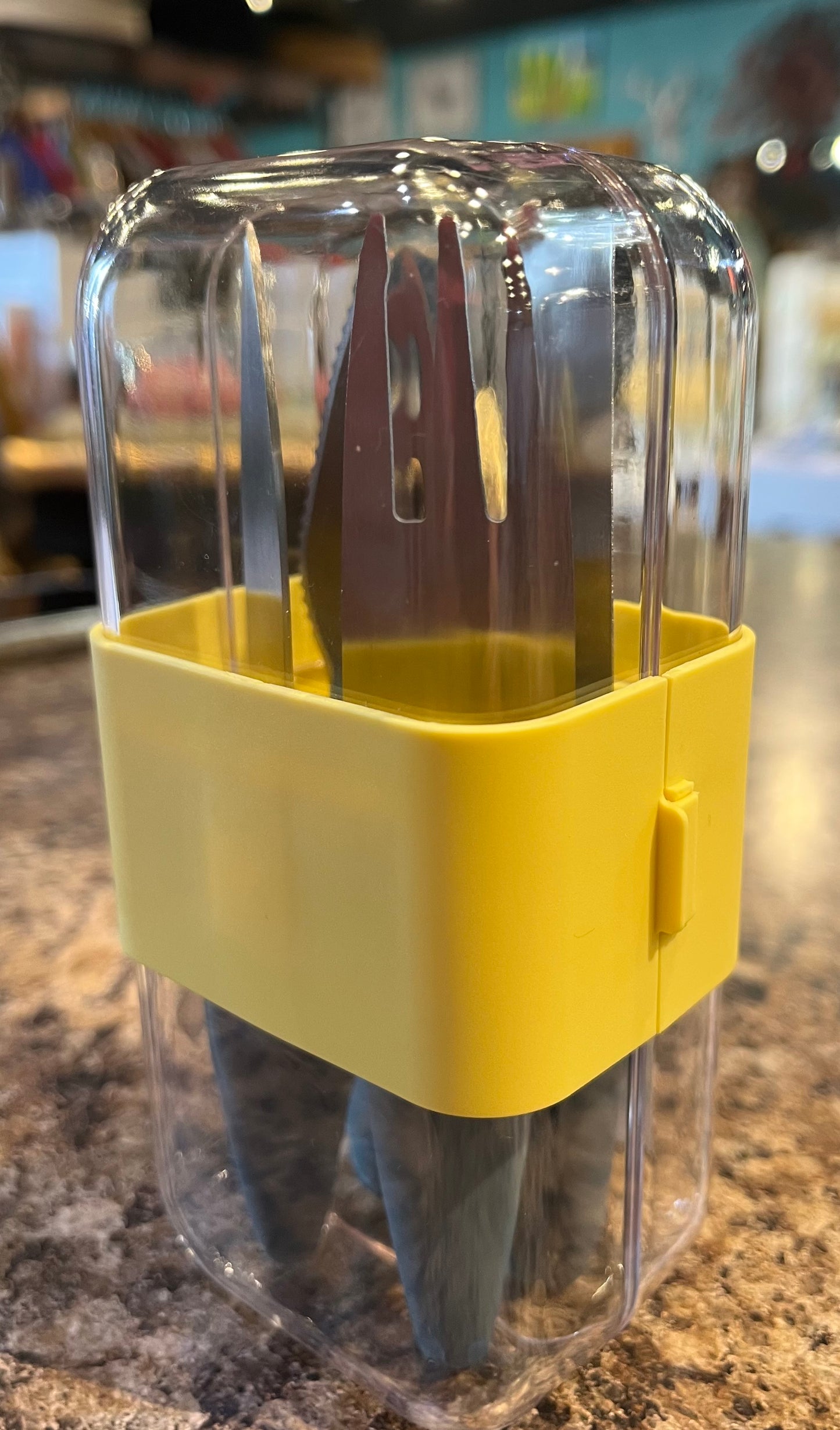 Stainless Steel Plastic Cheese Knives with Container