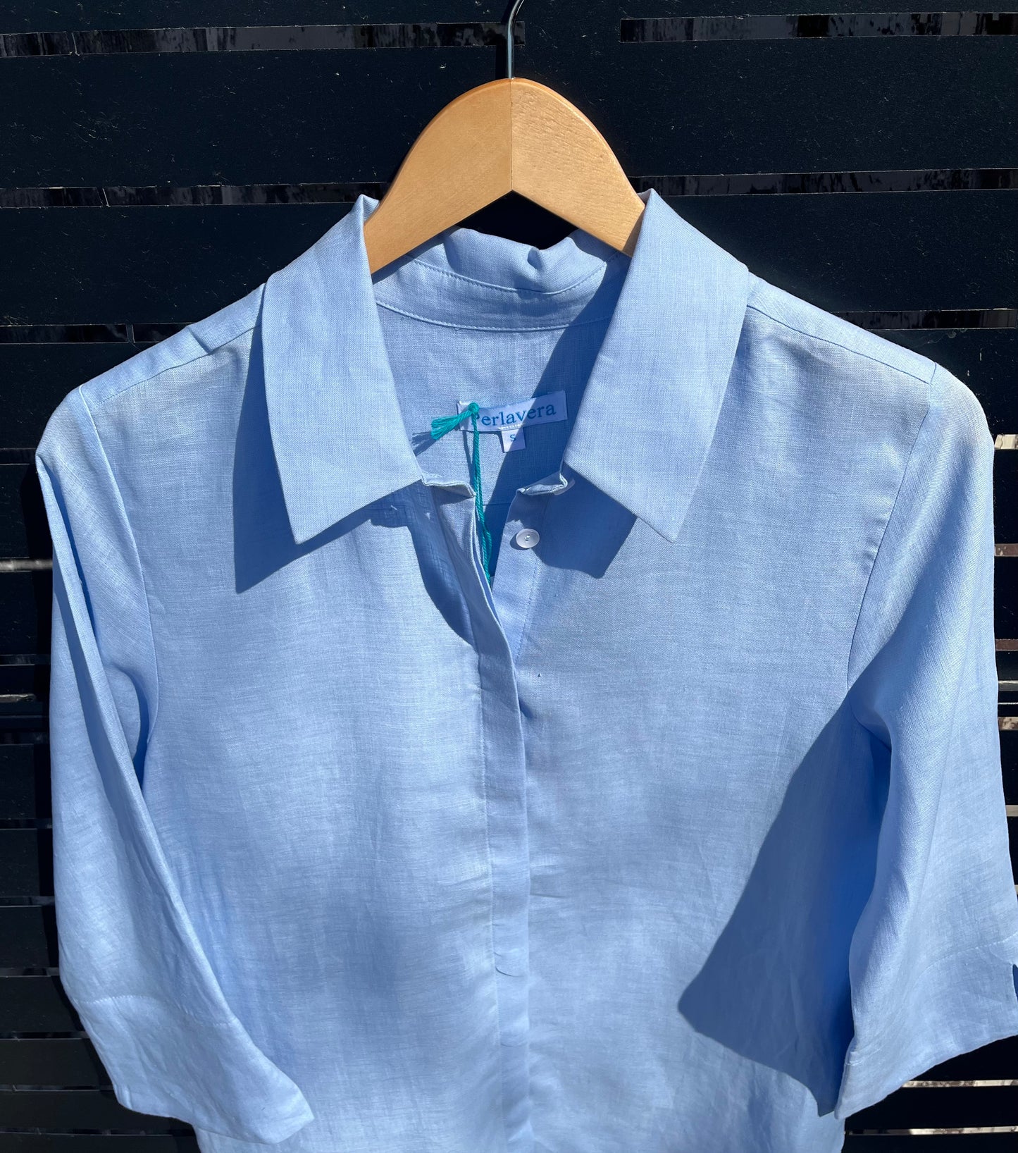 Lenar Linen Shirt-Azul