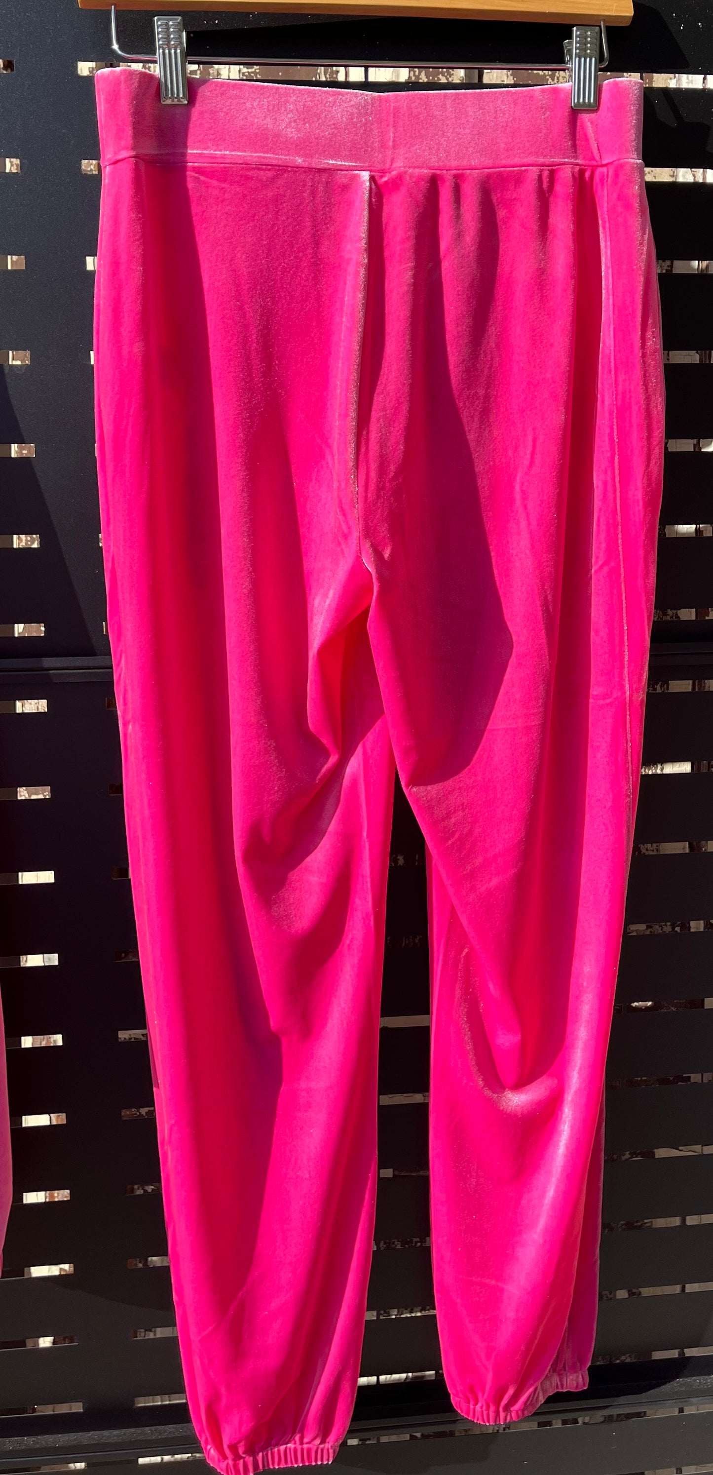 Emily McCarthy Downtown Jogger-Fuchsia Fedora Velvet