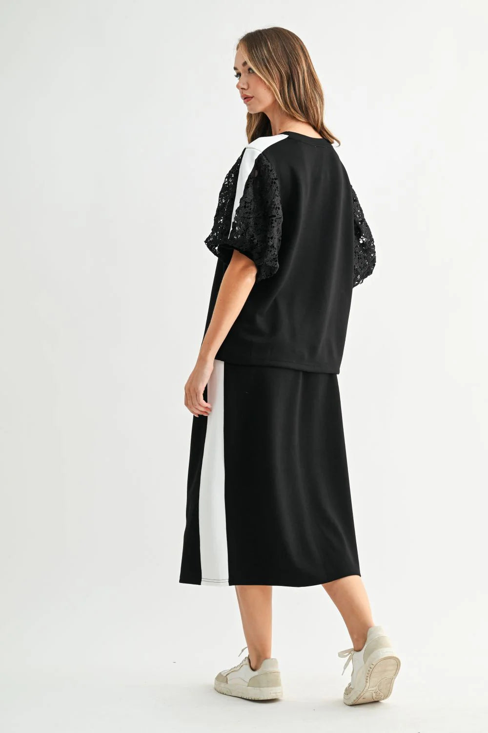 Jayla Skirt-Black/White