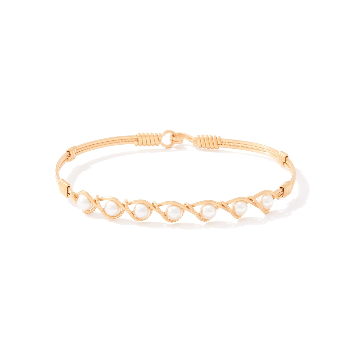 Ronaldo Simple Blessings Bracelet 14k Gold Artist Wire with Crystal