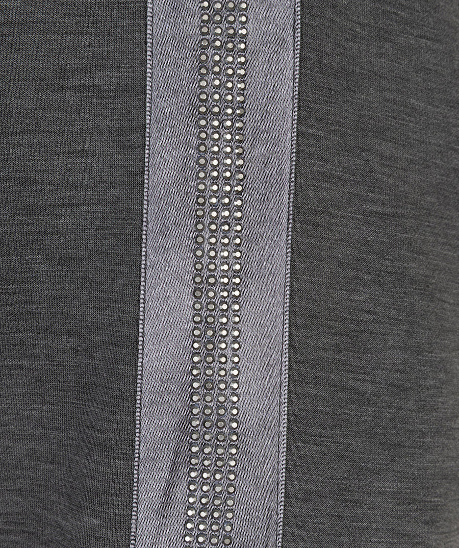 Modal Top w Silver Detail-Dark Grey