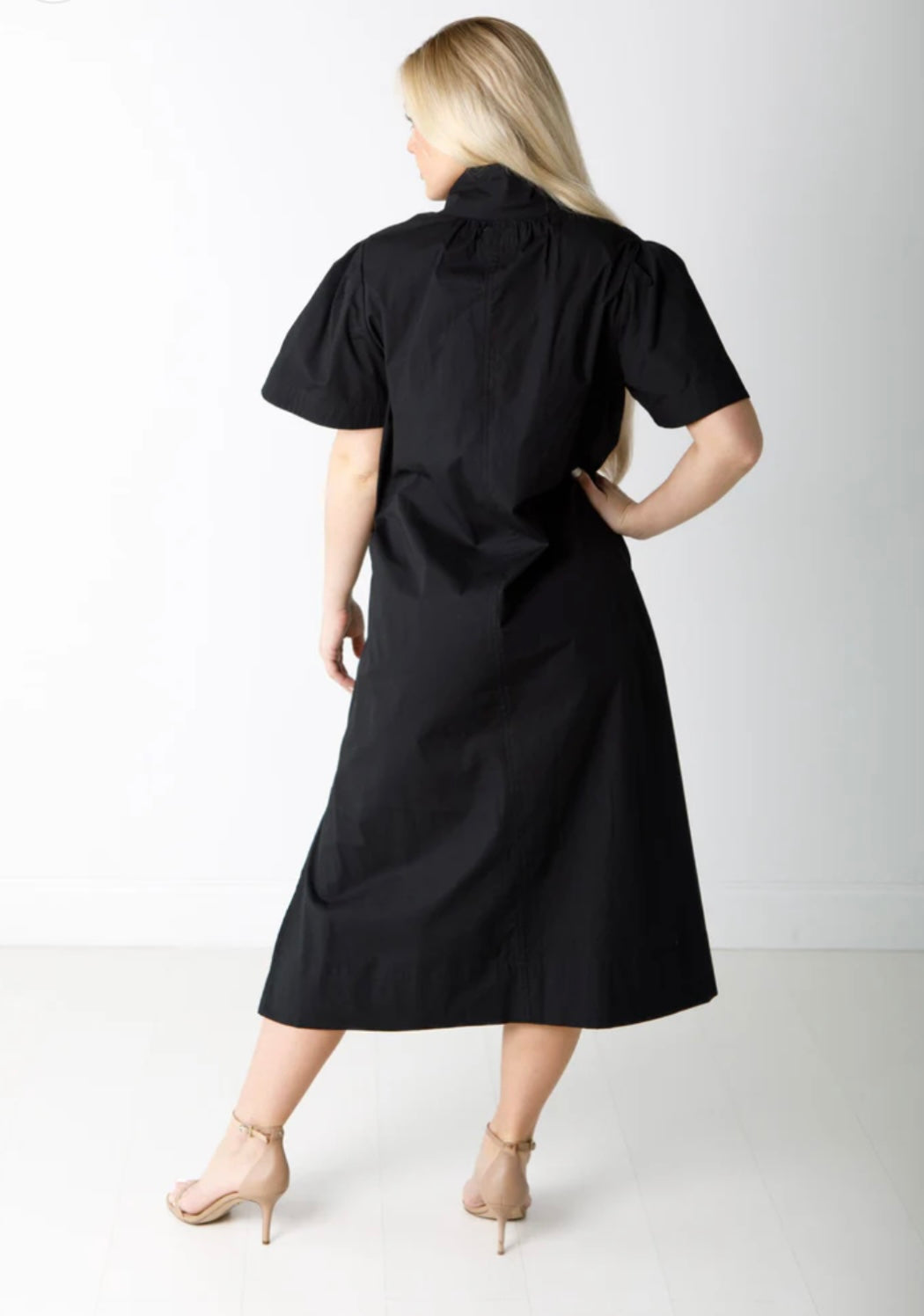 Gretchen Dress-Solid Black