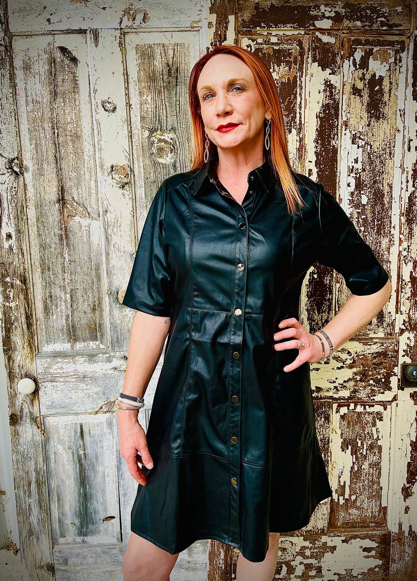 Esqualo Vegan Leather Dress