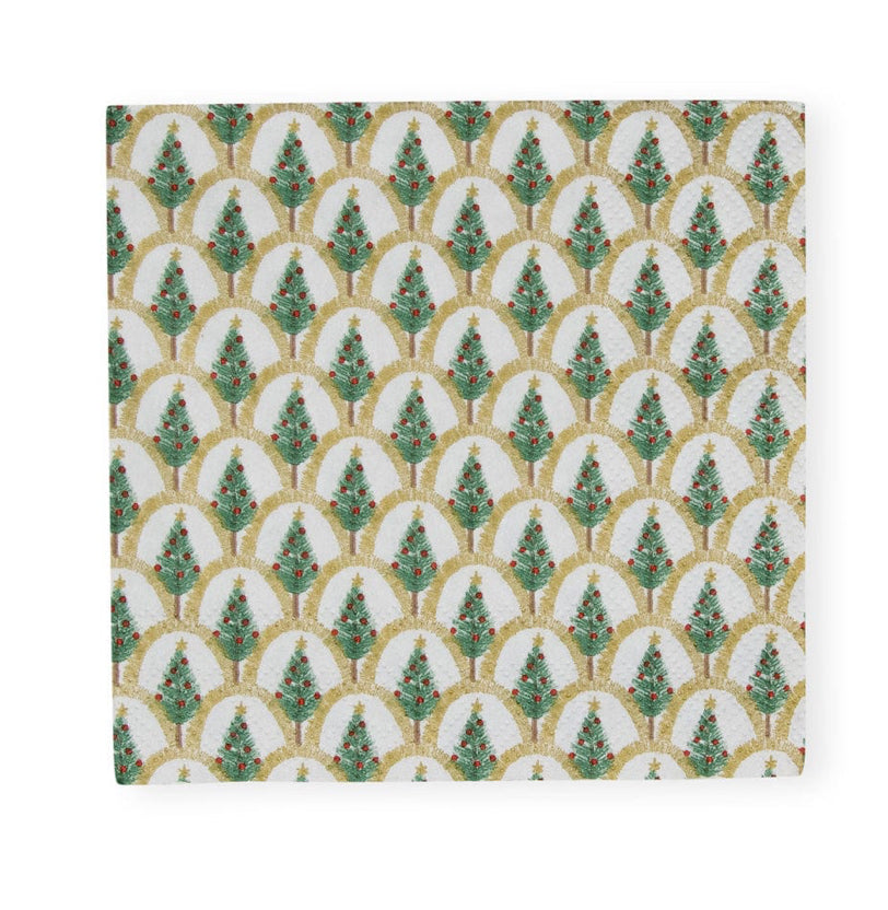 Deco Christmas Gold Cocktail Napkins