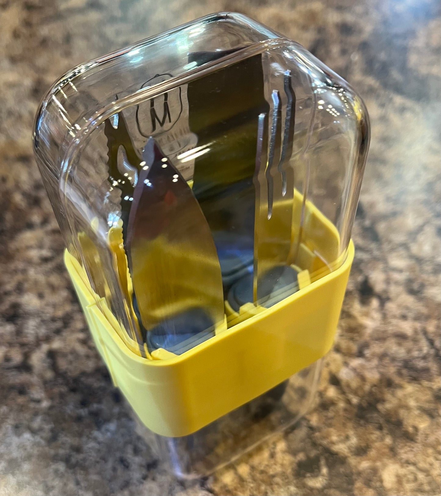 Stainless Steel Plastic Cheese Knives with Container