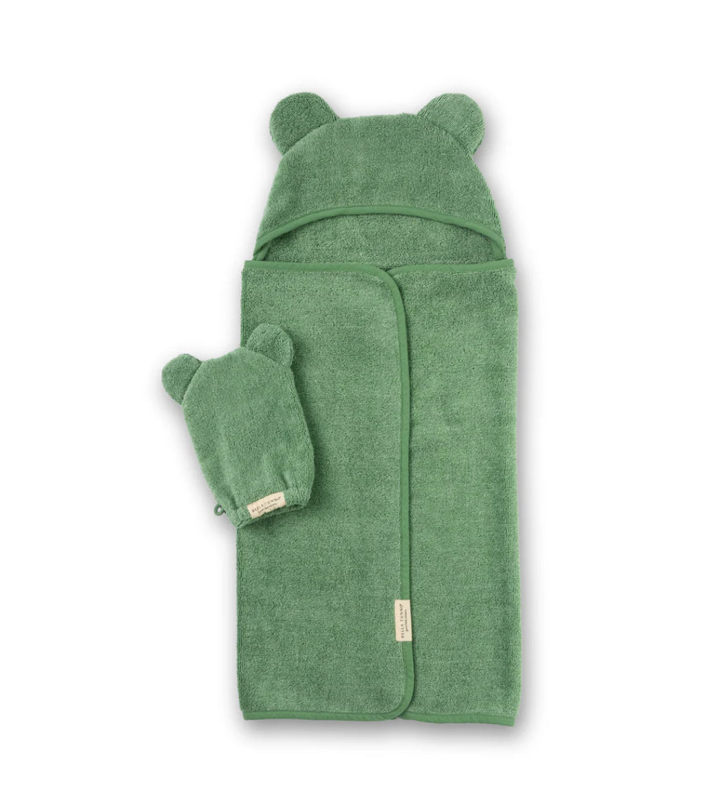 Bella Tunno Hooded Towel & Wash Mitt Set