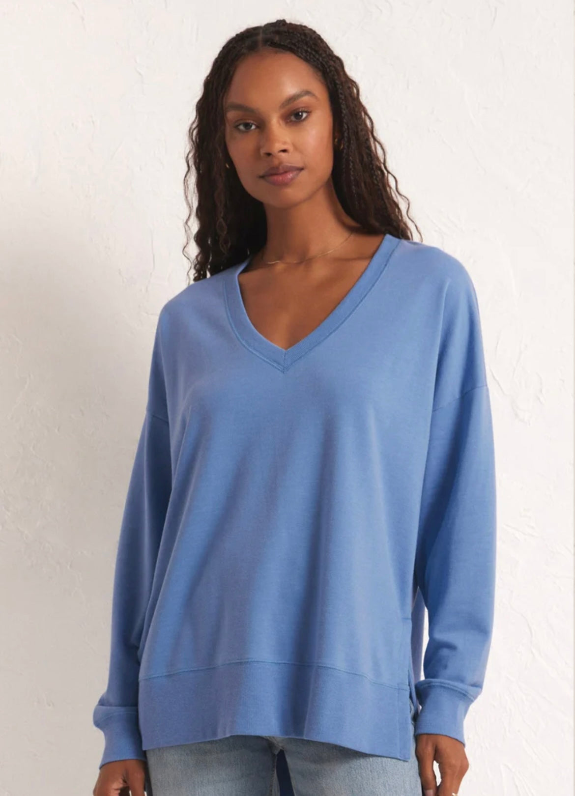 Modern V Neck Weekender - Blue Isle