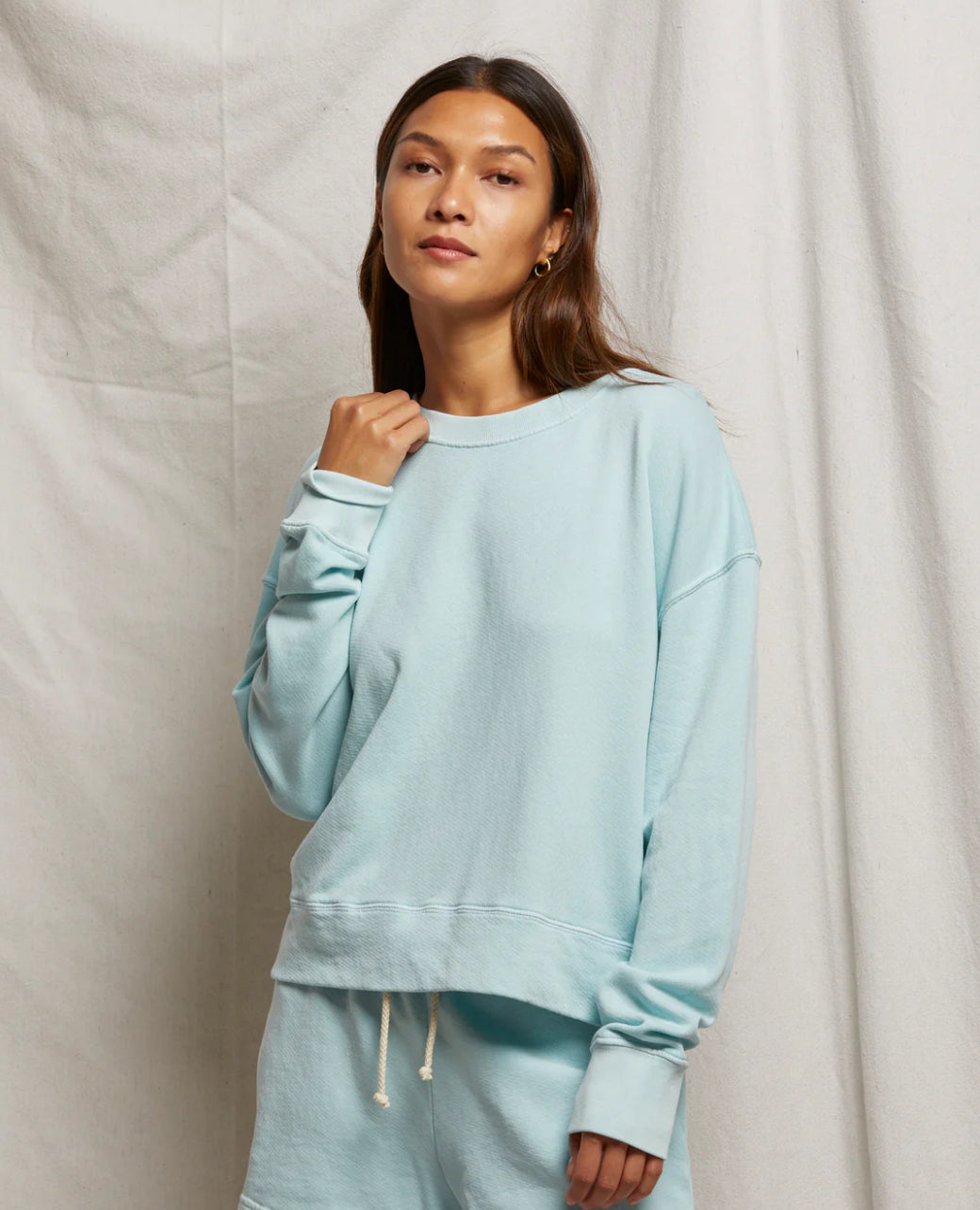 Tyler Sweatshirt-Iced Aqua