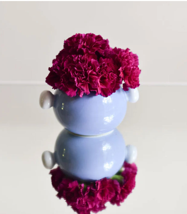 Medium Round Vase with Knob Handles