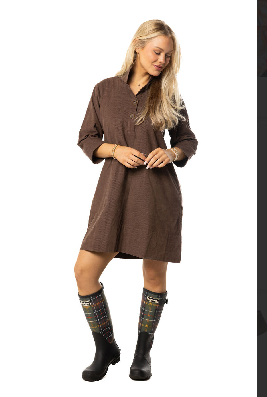 Arden Dress-Chocolate Corduroy