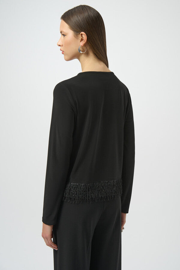 Fringe Crewneck Pullover