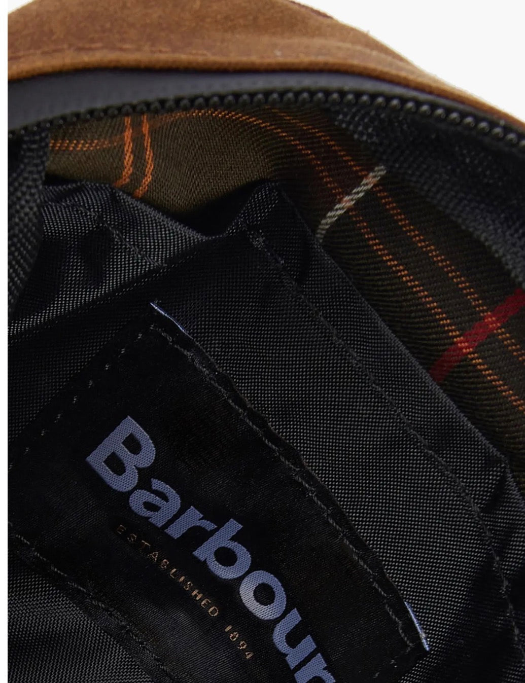 Barbour Field Wax Crossbody Bag-Tan/Black