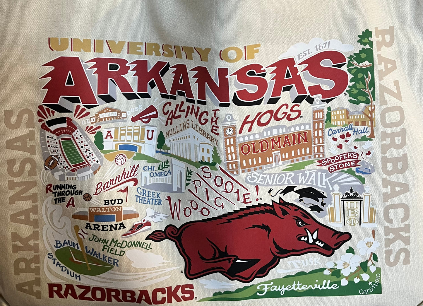 University of Arkansas Tote-White