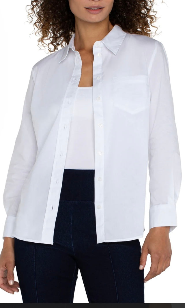 Liverpool Classic Button Front Top