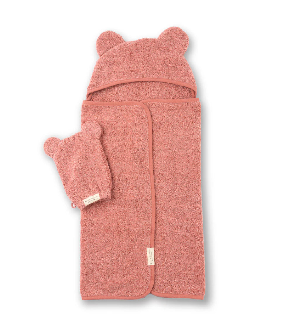 Bella Tunno Hooded Towel & Wash Mitt Set