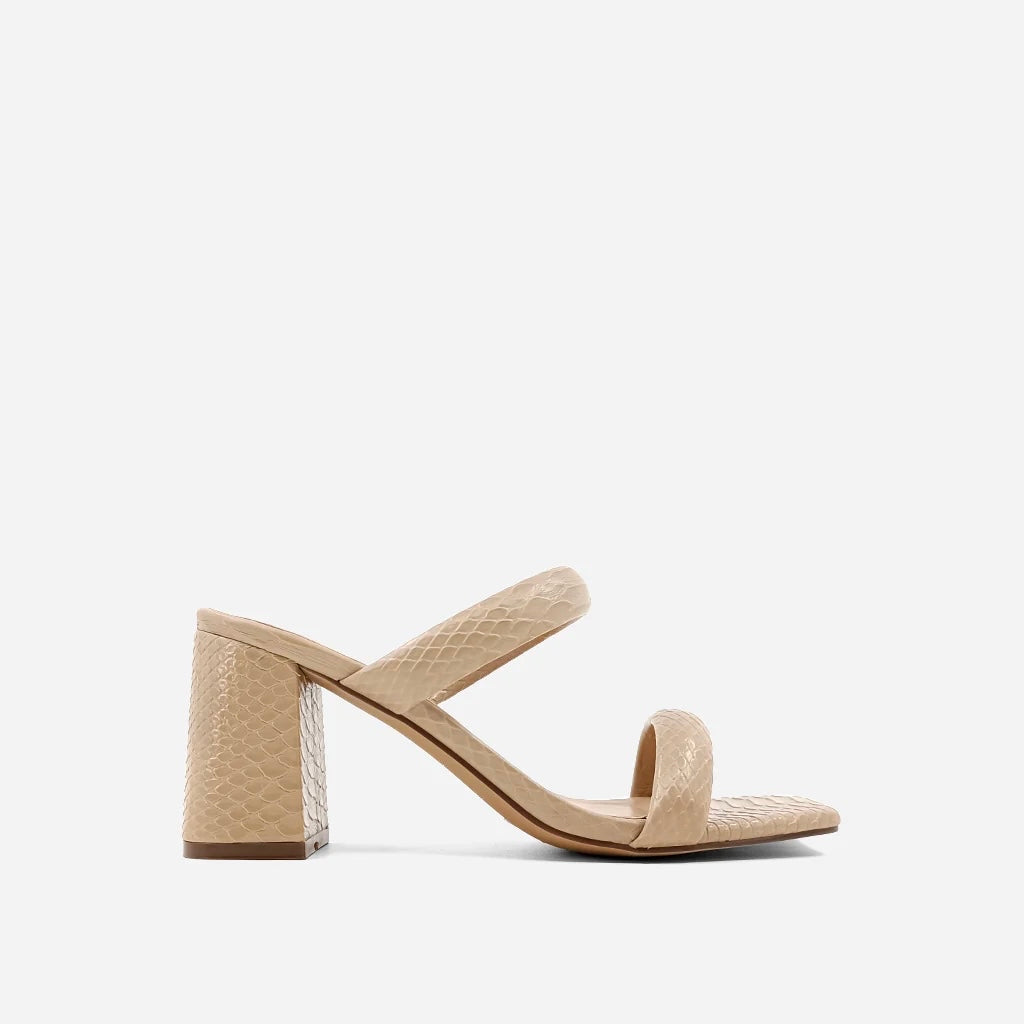 Farah Heel - Taupe Snake