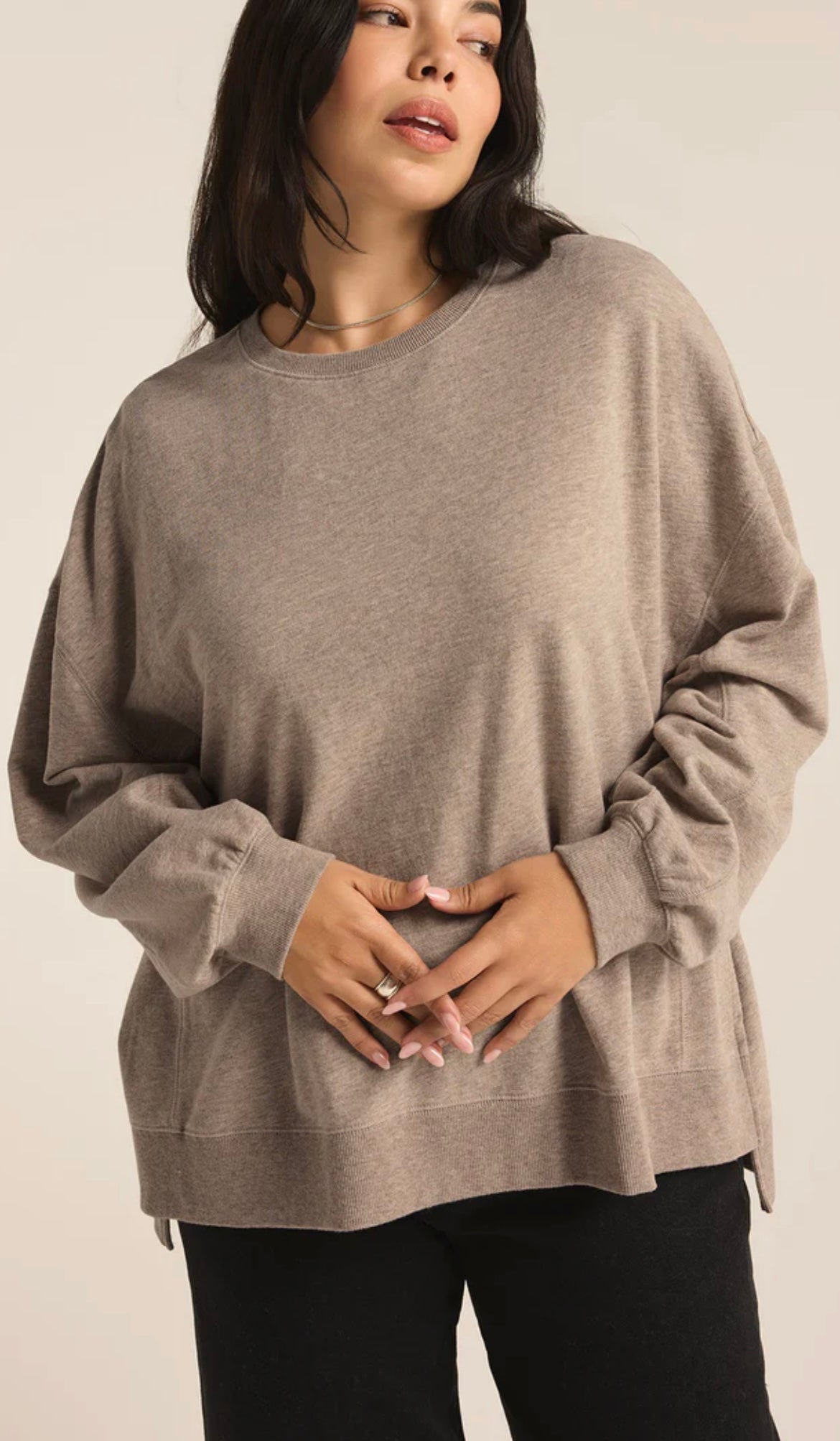 Z Supply Modern Weekender-Heather Taupe