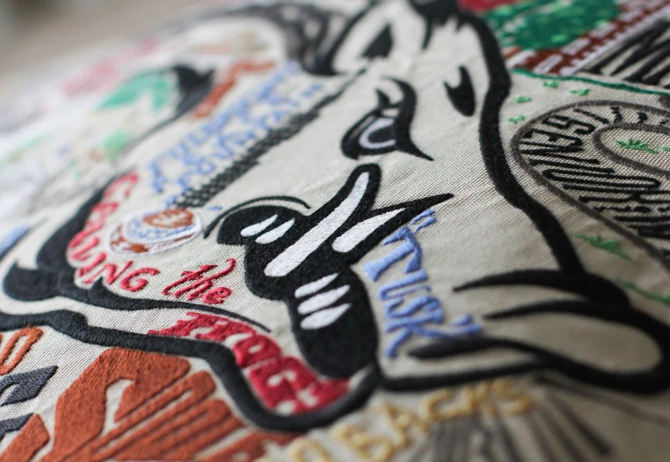 Arkansas, University of Collegiate Embroidered Pillow