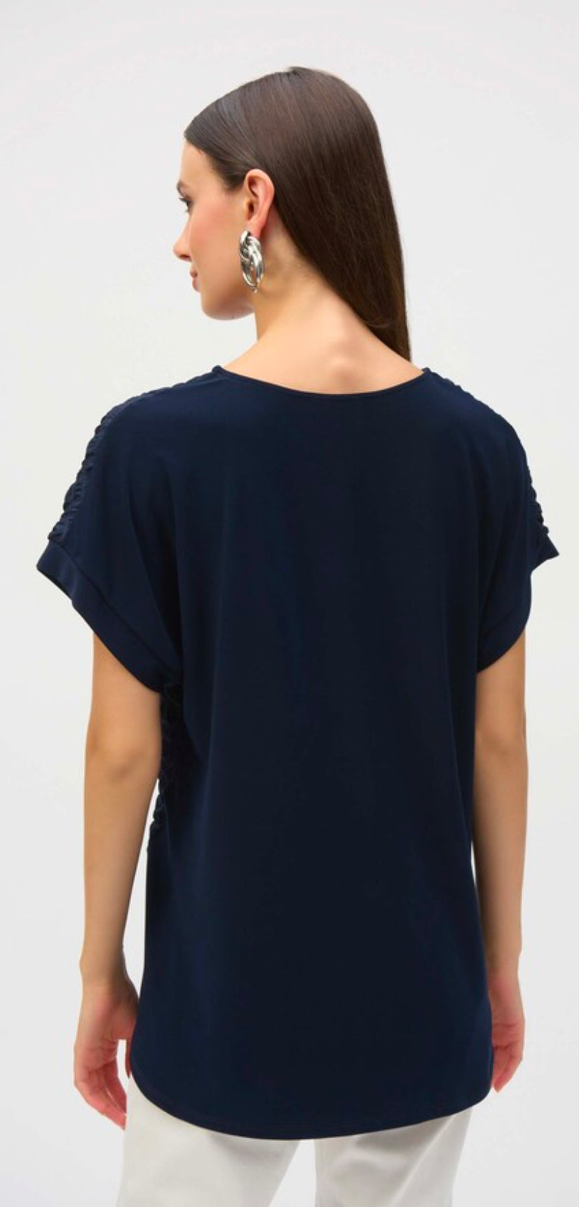 Casual Crewneck Pullover-Navy