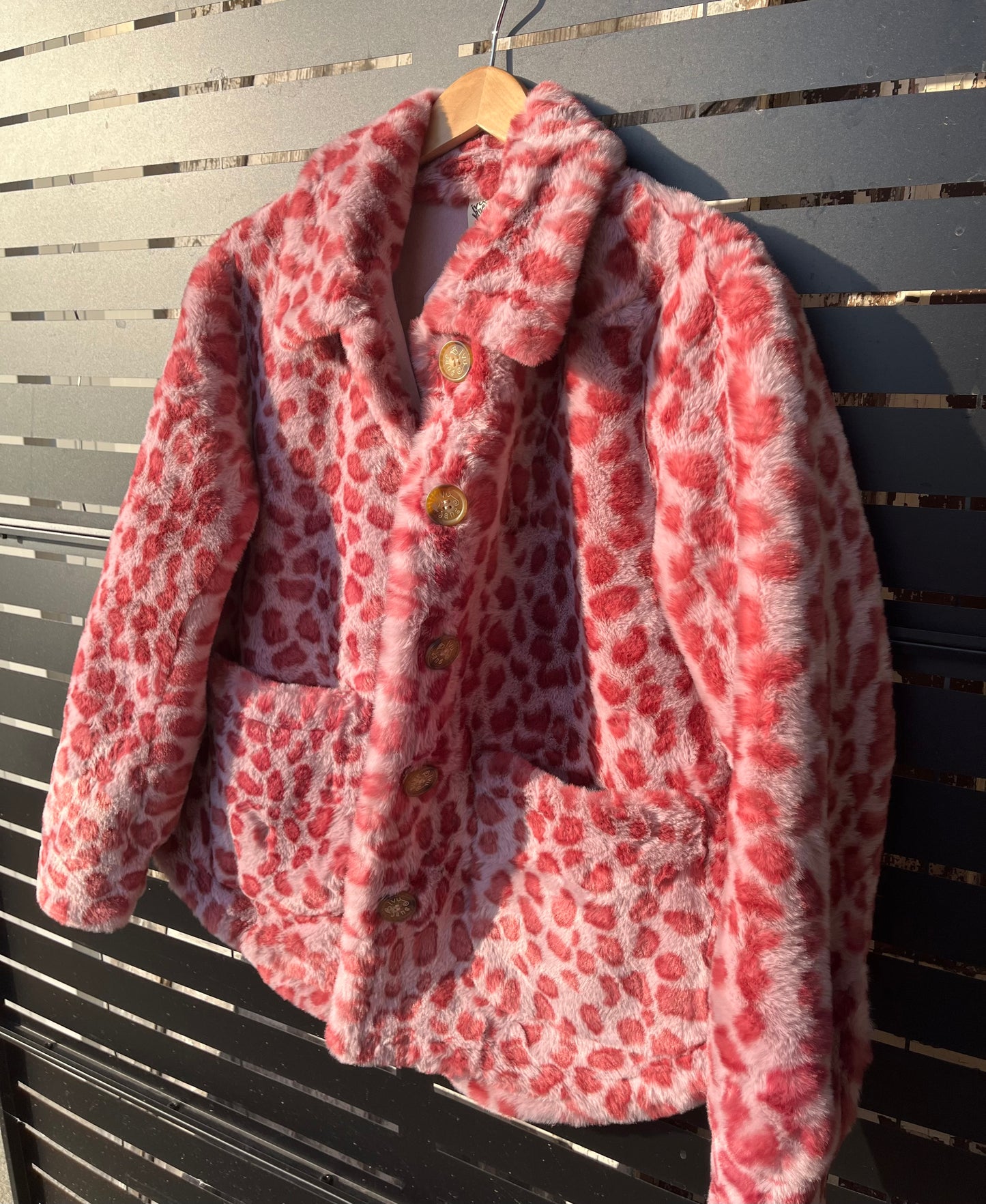 Faux Fur Rosy Leopard Jacket