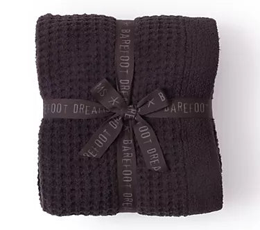 Cozychic Waffle Throw-Carbon