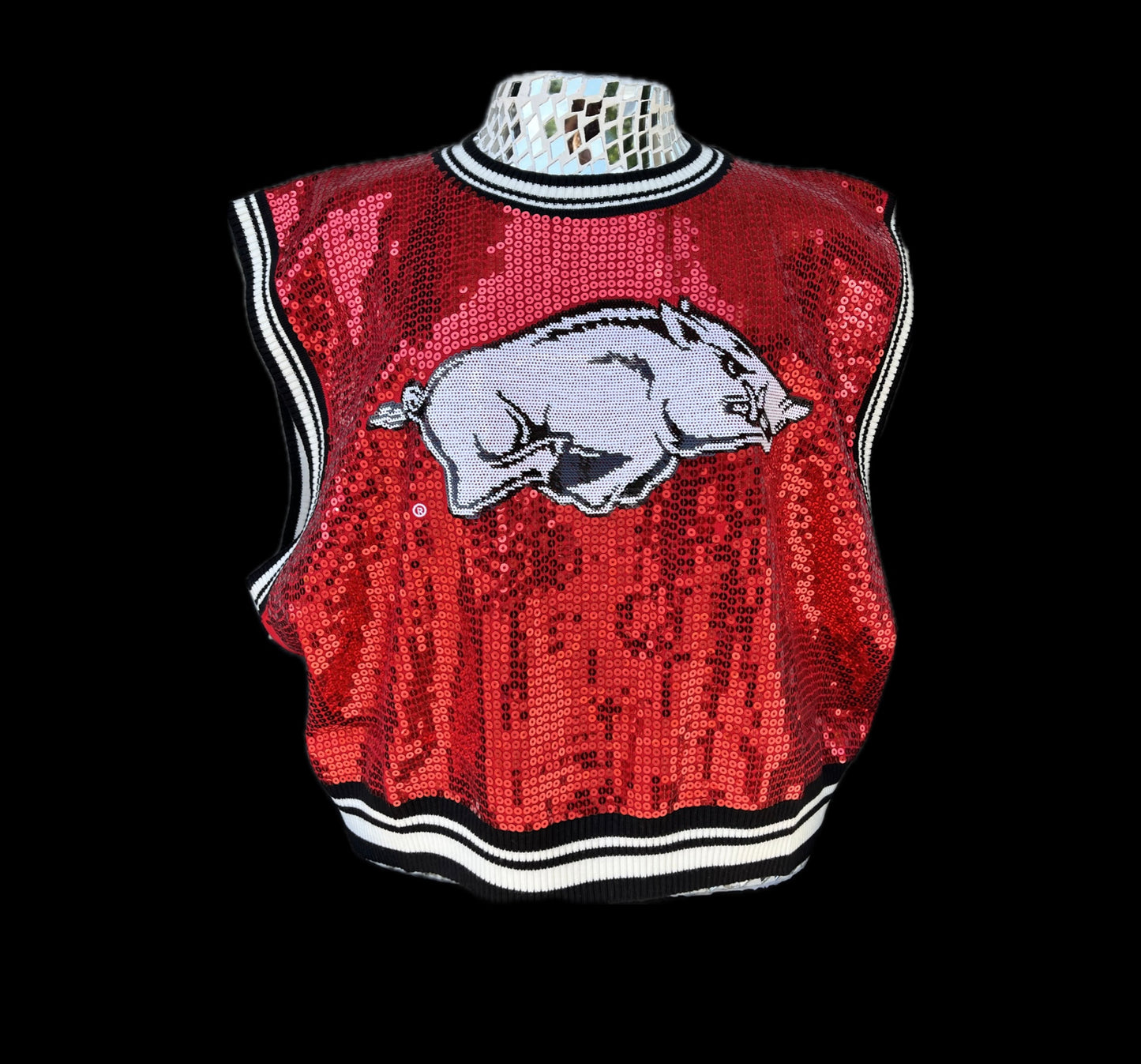 Arkansas Razorback Full Sequin Vest