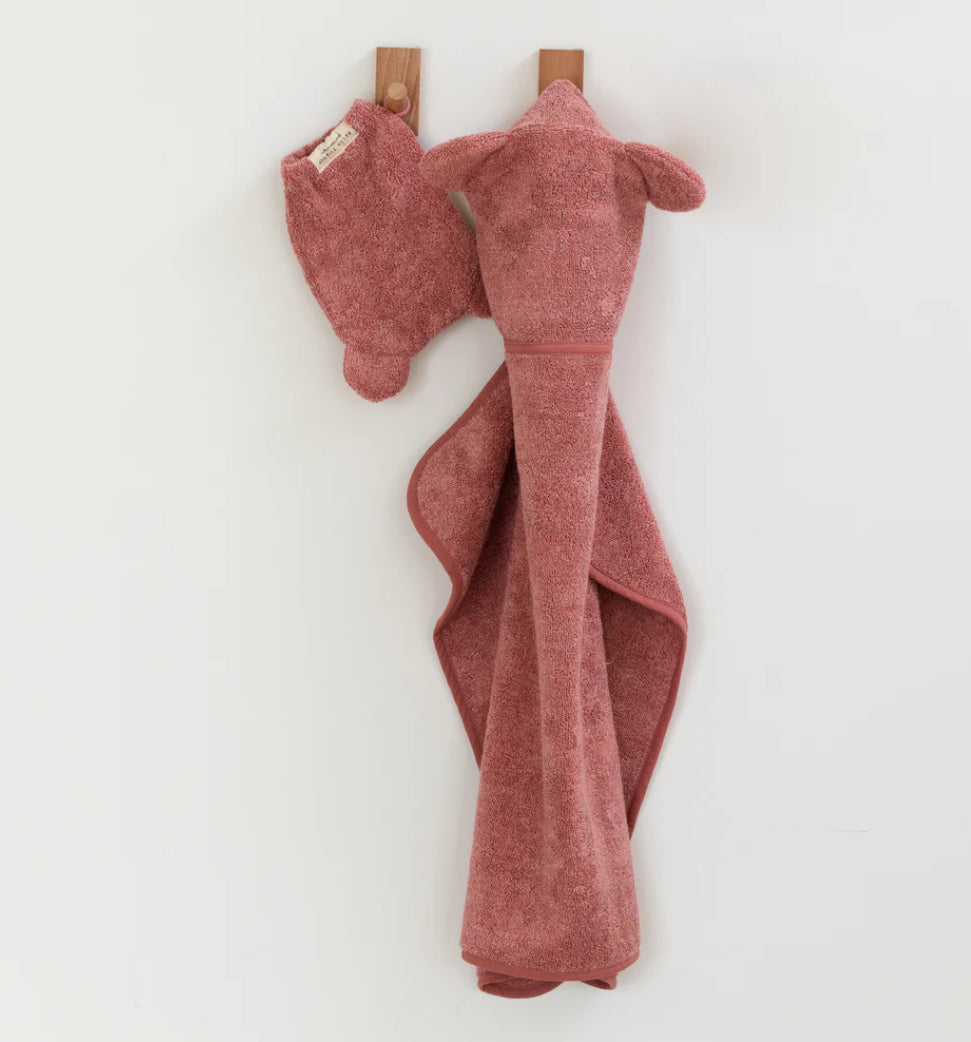 Bella Tunno Hooded Towel & Wash Mitt Set