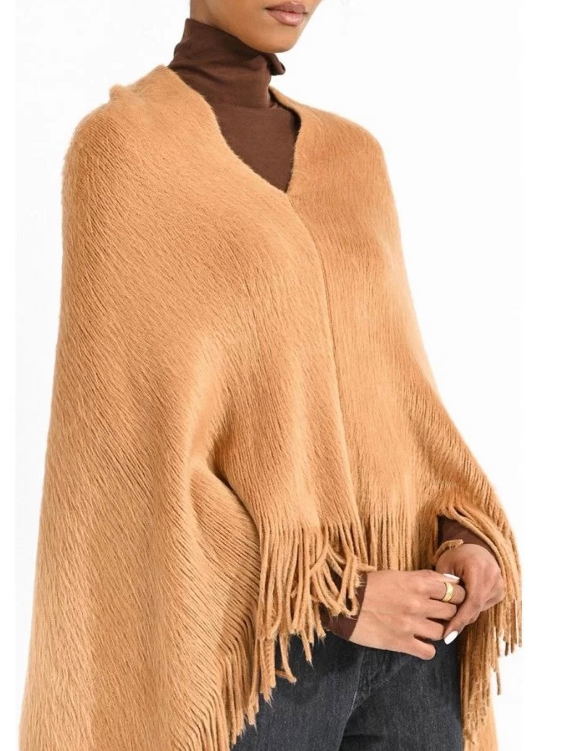 Pullover Poncho - Camel