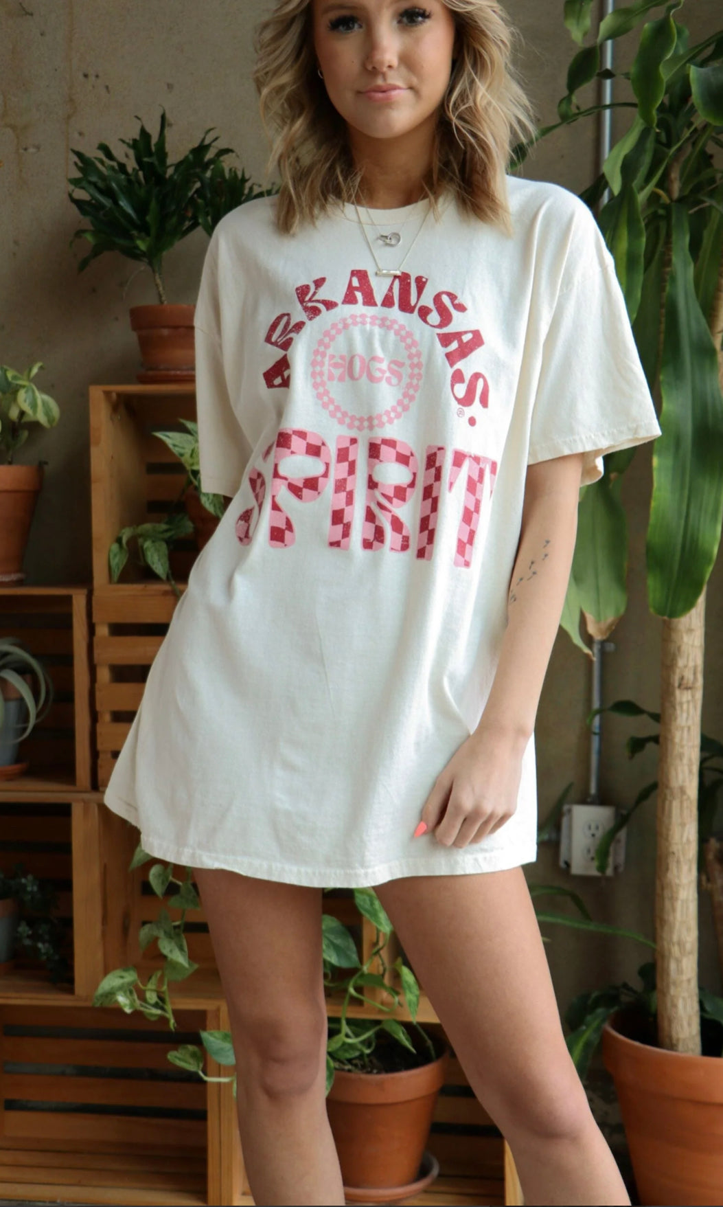 AR Razorback Spirit Tee - Off White