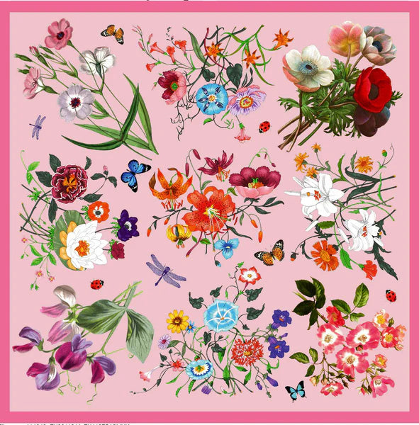 La Vie en Rose Italian Silk Scarf