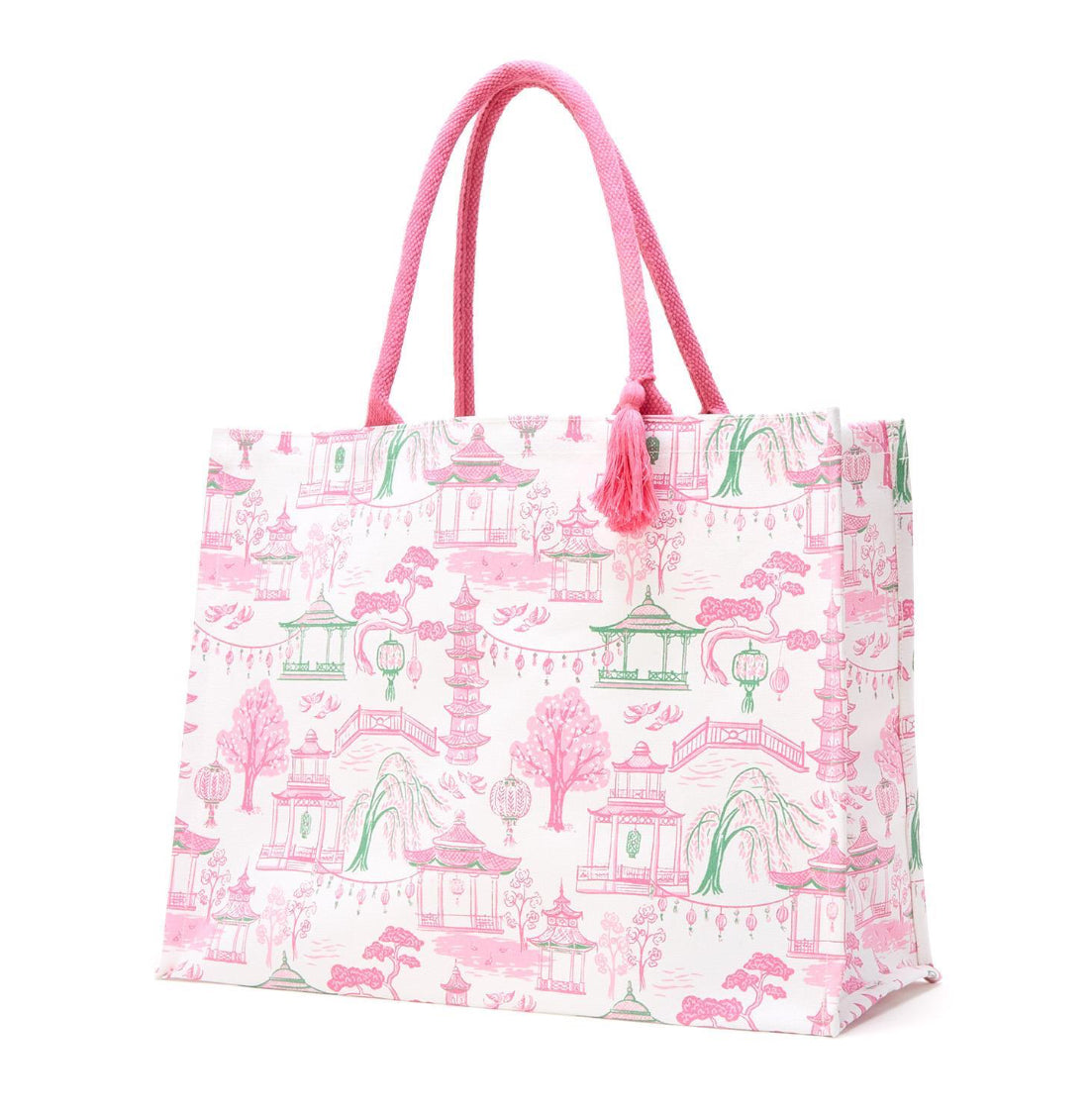 Mahjong Block Print Tote Bag