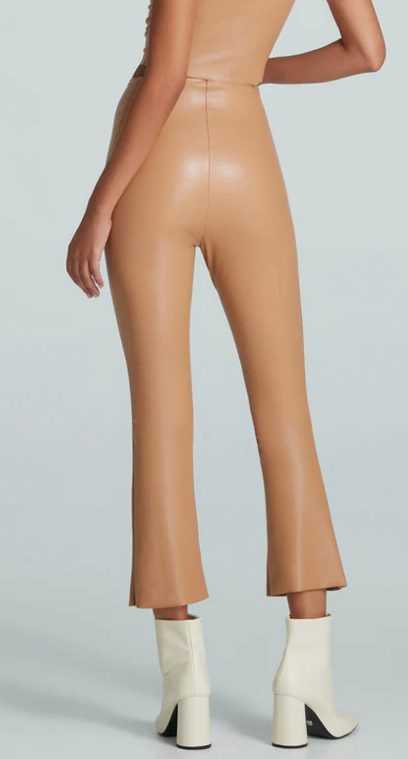 Commando Faux Leather Cropped Flare