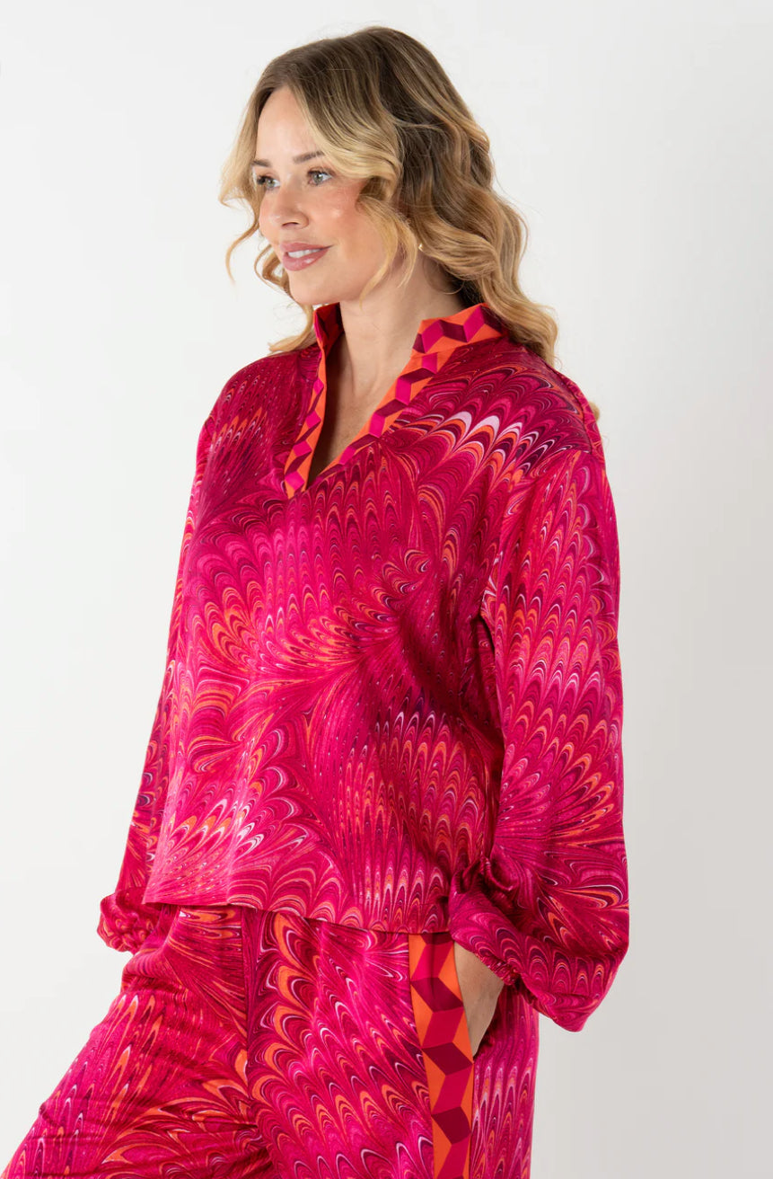 Lolli Top-Hot Pink Venetian
